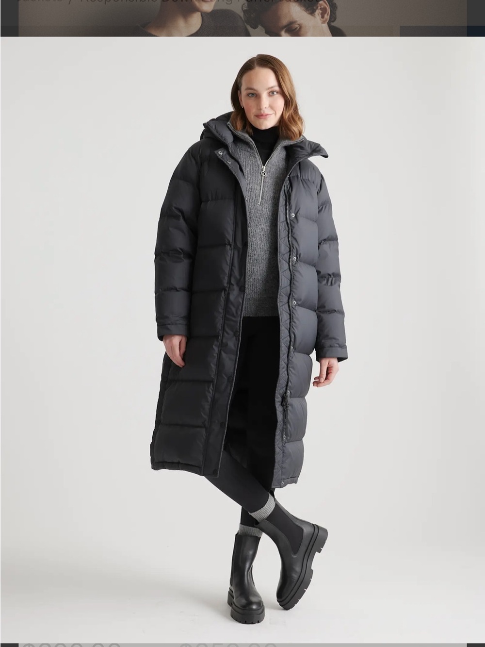 Black long Puffer Coat